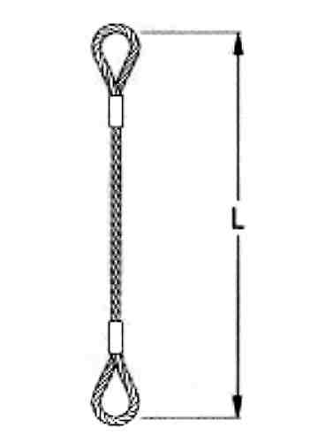 Eslinga de cable de ramal simple